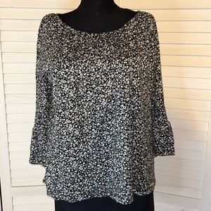 Micheal Kors black and white flower shirt